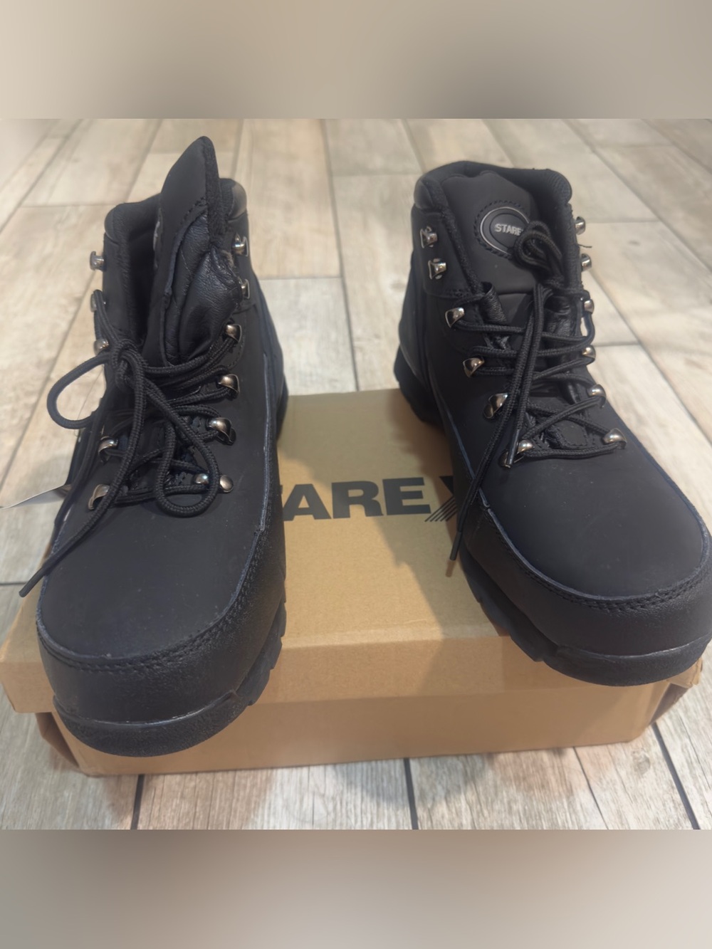 Men leather oil resistant shock. Men light safety Steel Toe Cap Work Boot Size.
